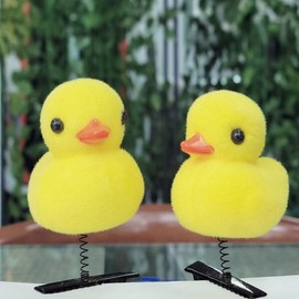 Duck pin, yellow hair pin, yellow hair clip, hair ornament, heart pin, sprout pin / 오리핀 노란색 헤어핀 노랑 머리핀 머리장식 하트핀 새싹핀