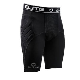 Elite Sport Goalkeeper Youth Compression Shorts Black (US, Alpha, Large, Regular, Black)