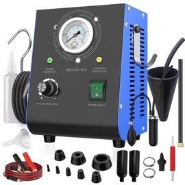 Automotive Smoke Machine, Upgraded 19PSI Leak Detector Unit Kit Dual Mode Built-in Air Pump DC12V EVAP Vacuum Exhaust Leak Diagnostic Tester Tool for All Vehicle Pipe Systems, ATV, Boat