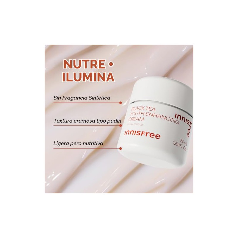 innisfree Youth Enhancing Cream with Black Tea Hyaluronic Acid Face