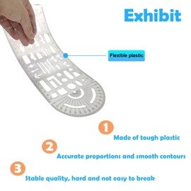 1 Traffic Accident Drawing Ruler Road Traffic Accident Site Map Survey Traffic Drawing Template Ruler Accident Vehicle Drawing Ruler (Light Blue)