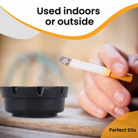 4" Ashtrays Assorted - Pack of 4ct (2 Black and 2 Red)