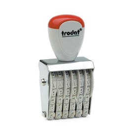 Trodat 1556 Manual Numberer Stamp, 6 Bands, 5mm Character Size, Format: 123456. Each Contains 0-9. 28015