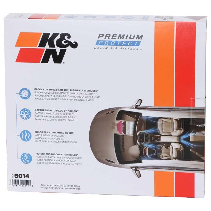 K&N Filters Cabin Air Filter Dashboard Activated Carbon DVF5014