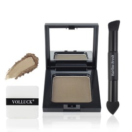 VOLLUCK Root Touch up Powder, Long-lasting Gray Hair Cover up Powder for All Hair Types, Waterproof Hairline Powder for Women and Men (Light-Brown, 0.42 0unce (Pack of 1))