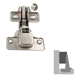 LIKERAINY 95Deg Inset Face Frame Hinge 35mm with Hydraulic Damper for Cabinet Door Compact Soft Closing Short Mini Hinges for Cabinet Cupboard Wardrobe Pack of 8