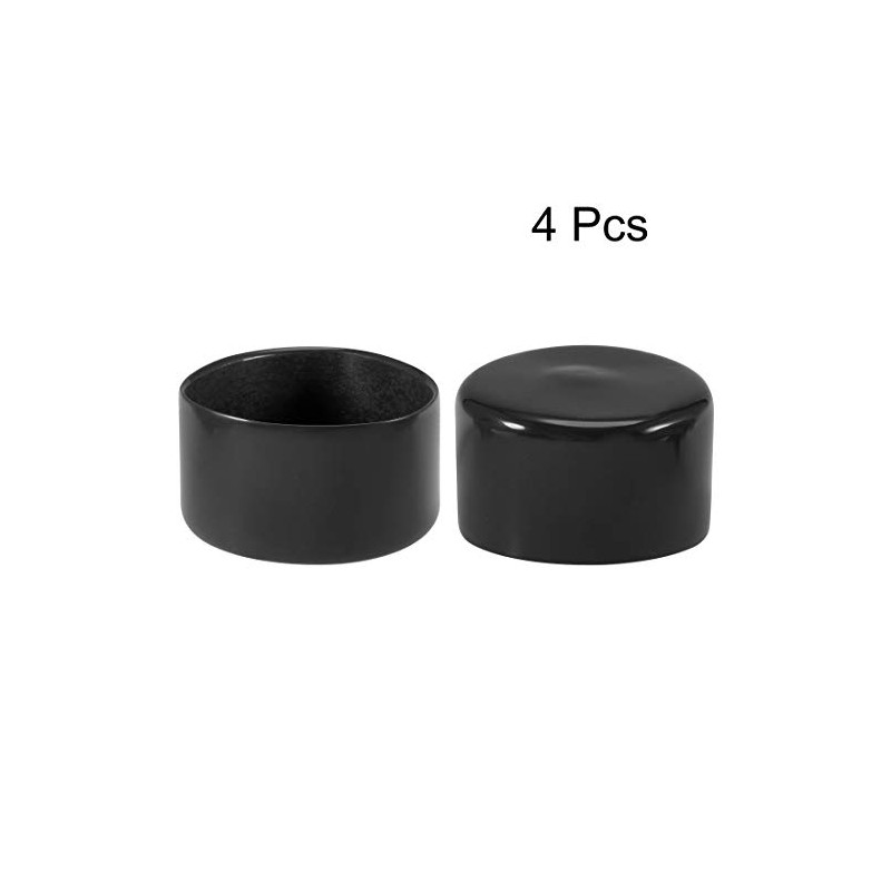 sourcing map 4pcs Rubber End Caps 55mm ID Vinyl Round