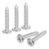 sourcing map M4x25mm Flat Head Phillips Drive Self Tapping Screws,