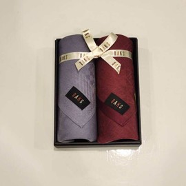 Daks 대구백화점 닥스남녀2매 콩섬유 손수건 세트(DW06번) Daegu Department Store Daks Unisex 2-Piece Soy Fiber Handkerchief Set (Model DW06)