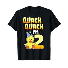 Kids 2 Year Old Girl Boy Duck 2nd Second Birthday Party Gift T-Shirt