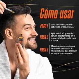 Abera Suero para Crecimiento del Cabello con Aceite de Ricino y Biotina, Aceite para Cabello, Barba y Pestañas, Tratamiento Natural Anticaída para Hom