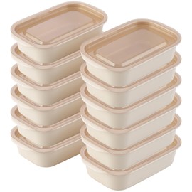 Inomata-k 9463 Bento Box, Easy to Wash Bento Box, 9.5 fl oz (270 ml), Set of 2, 6P, Pink Beige, Made in Japan, Storage Container, Range, Stylish, Simple,