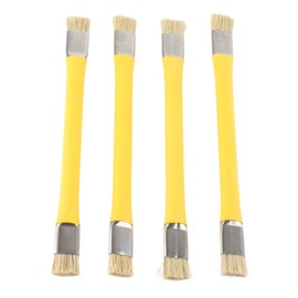 4PCS Double Heads Anti‑Static Hard Brush Mobile Phone Repairing Soldering Cleaning Tool(Yellow )