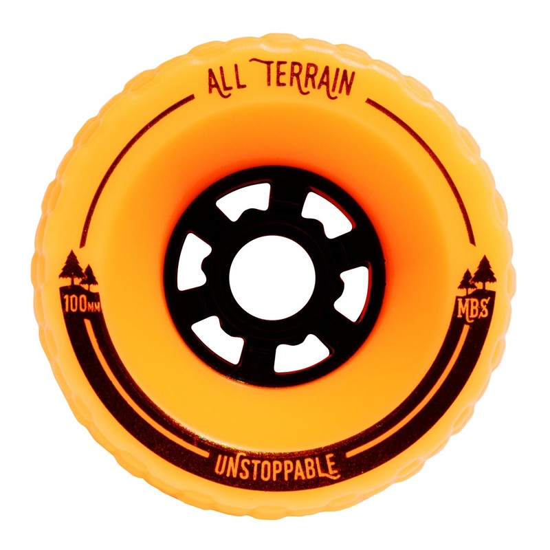 MBS All-Terrain Skateboard Wheels - Orange
