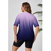 Halcurt Women Plus Size Rash Guard Swimwear Short Sleeve Built