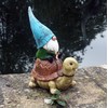 Gilbert the Gonk sitting on Tommy the Tortoise 23cm Garden