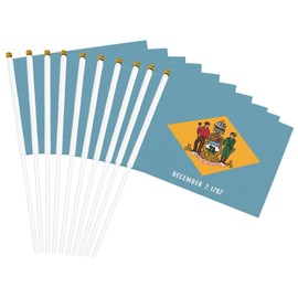 Flag of Delaware Small Mini Flag Party Decoration Flag Holding Flag 5x8 in Ten Piece