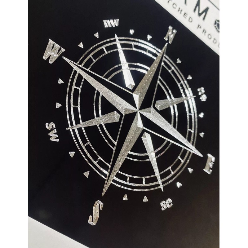 Diamond Etched Products Brilliant ENGRAVED Compass Car Tag Diamond Etched