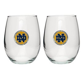Heritage Pewter Notre Dame Stemless Glass Goblets – Set of 2 | 15 OZ Goblet Wine Glasses | Expertly Crafted Pewter Glass