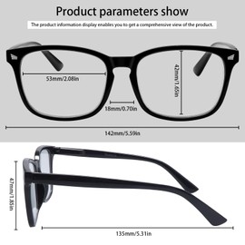 Sumkyle 3 Pack Progressive Multifocus Reading Glasses Blue Light Blocking Men Women Spring Hinges Square Computer Readers