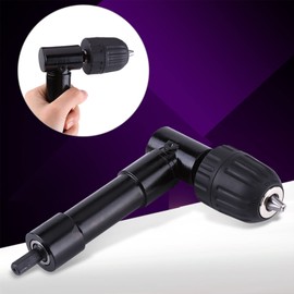 Drill Chuck Right Angle Adapter, Fydun Right Angle 90 Degree Bore Extension Chuck 8 mm Shaft Hole Extension Tool Angle Drill Attachment