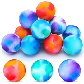 Poen 12 Pieces Hockey Balls Outdoor Street Hockey Balls High Density Minimal Bounce Design High Contrast for Street Hockey or Roller Hockey, Assorted Colored