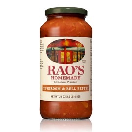Rao's Homemade Mushroom and Bell Pepper Sauce, 24 oz, Tomato Sauce, All Purpose, Keto Friendly Pasta Sauce, Premium Quality Tomatoes from Italy, Mushrooms, and Bell Peppers