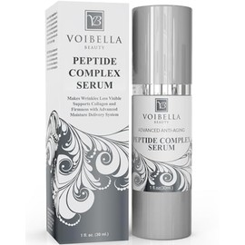 Sérum Con Complejo De Péptidos Para El Rostro Y El Soporte De Colágeno - Sérum Antiedad Natural Y Orgánico - Péptidos, Ácido Hialurónico, Aminoácidos 
