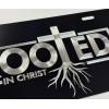 Diamond Etched Products Rooted In Christ Car Tag Diamond Etched