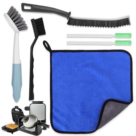 XANGNIER 6 Pcs Waffle Makers Clean Brush Kit for Belgian/Classic/Flip/Mini and All Iron Models - Non-Scratch Grid Brush emove Sticky Batter/Burnt Residue - Deep Clean Tool for Waffle Makers