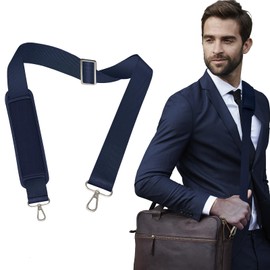 FITENOUGH Universal Shoulder Strap - 57 inch Adjustable Bag Strap Replacement Non-Slip Crossbody Purse Strap with Metal Swivel Hooks for Laptop Shoulder Bag Messenger Bag Crossbody Bag Navy Blue