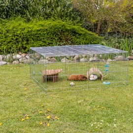 TRIXIE Rabbit Cage - 34 cu. ft., Outdoor Pen Extends Rabbit Hutch and Chicken Coops, Ideal for Small Animals, Bunny, Guinea Pigs, Chickens