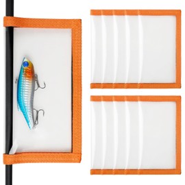Fishing Lure Wraps, 10pcs Fishing Bait Covers Durable PVC Lure Covers Easily See Fishing Hook Covers Bait Storage Protector Keeps Fishing Safe, Large Medium (Orange - 10pcs M)