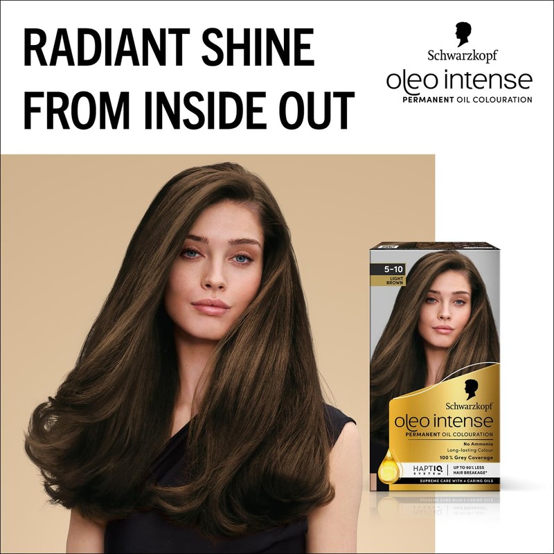 Schwarzkopf Oleo Intense Permanent Oil Colour 5-10 Light Brown Hair