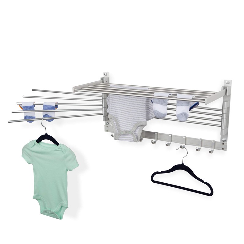brightmaison BGT Wash Clothes Drying Rack Wall Mount Laundry Room