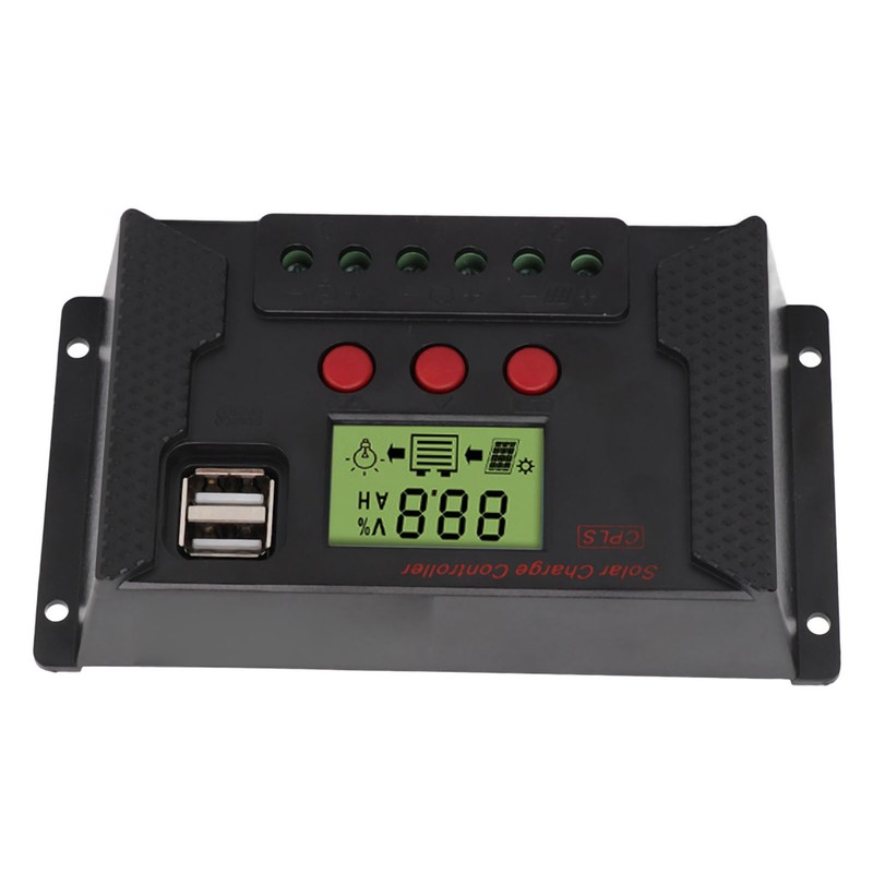 Solar Controller PWM 12V 24V Automatic Adaptation LCD Display USB