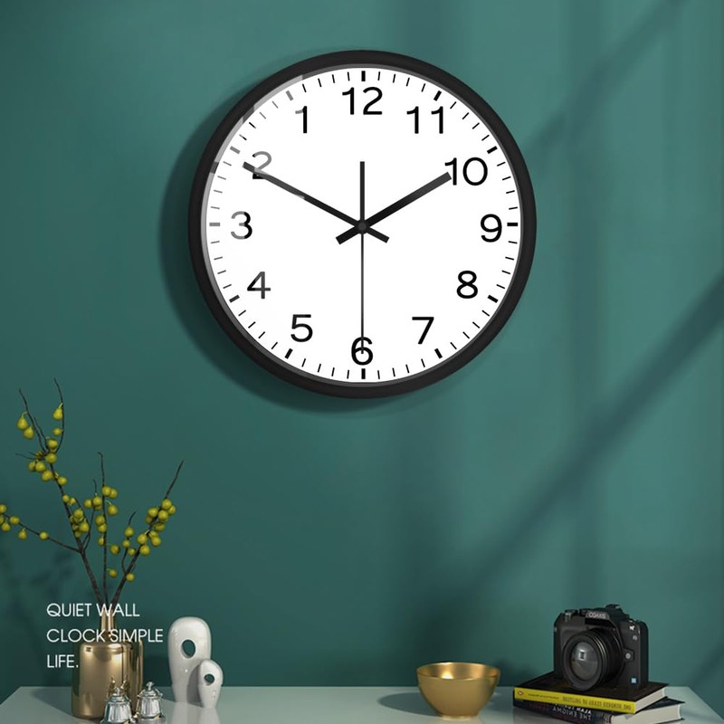 Timethink Modern Design Run Backwards Quiet Sweep Clock with Metal