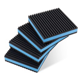 Powrocket 4 Pack Rubber Anti Vibration Pads,2 x 2 x 7/8 inches Heavy Duty EVA Isolation Mats for Air Conditioner,HVAC System,Compressors,Washer and Dryer Blue