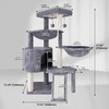 Smouatou Target 37.4 Grey Cat Tree Condo With Hammocks Scratching