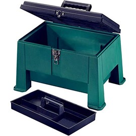 Step N Store, Step Stool Tool Box 20" Garden Green