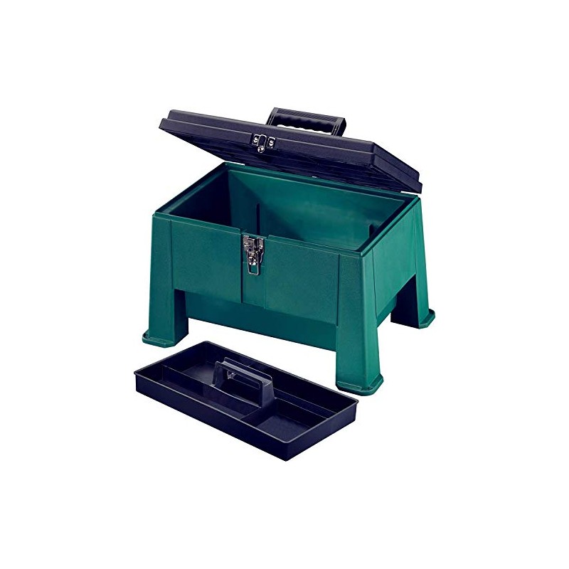 Step N Store, Step Stool Tool Box 20" Garden Green