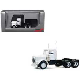 DCD Kenworth W900 1/87 (HO) Plastic Model Car Short Day Cab in White by Promotex-Other Toy Vehicles