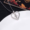 Alphm Cross Heart Necklace for Women S925 Sterling Silver