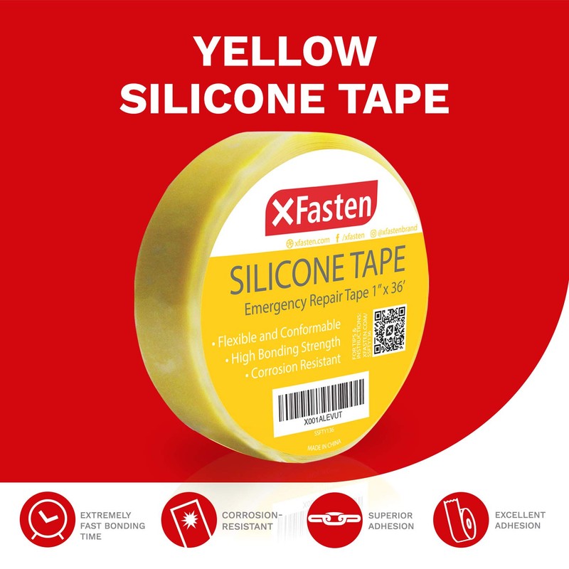 XFasten Silicone Self Fusing Tape 1-Inch x 36-Foot (Blue) Silicone