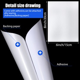 Mudder Vinyl Siding Repair Kit 6 x 8 Inch Vinyl Siding Patch Self Adhesive PVC Tape Hole Covering for Mobile Home Skirting Fence Parts Wall (White B)