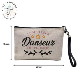 Canvas Bag - Le Best Le Meilleur du Monde Passion Work Leisure Sport Collegue Family - Linen Look Cosmetic Bag - Toiletry Bag - Purse, Dancer, Cosmetic bag