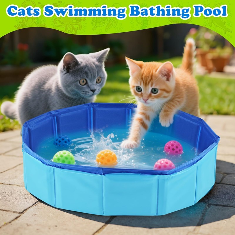 Cat Pool, Foldable Dog Pool, Small, 30 x 10 cm,