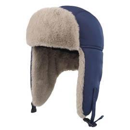 Chasenew Winter Trapper Hat for Men Women Windproof Warm Water-Resistent Ushanka Snow Hunting Hat Cold Wether, Dark Blue