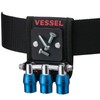 Vessel QB-10MB3B Quick Catcher 3 Row Holder with Magnet, Blue