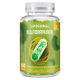 800 MG Liposomal Sulforaphane, Powerful Dual-Delivery for Maximum Absorption & Potency, Full-Spectrum Broccoli Extract, Antioxidant & Liver Supplement, 60 Softgels